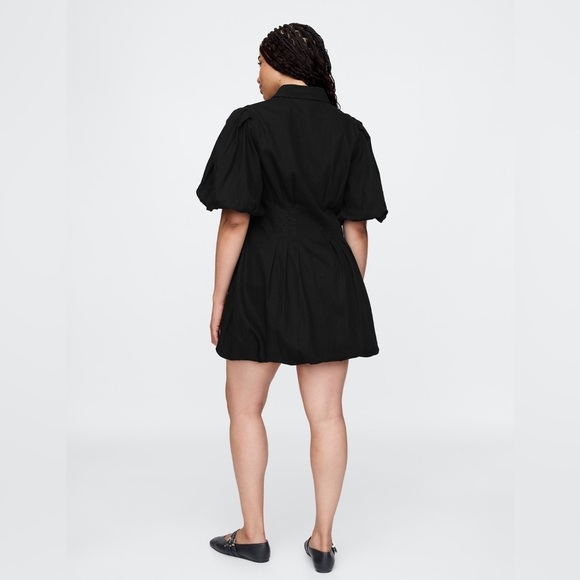 NWT! Gap Black Bubble Mini Shirtdress - Size XS 🐯 - Picture 6 of 9